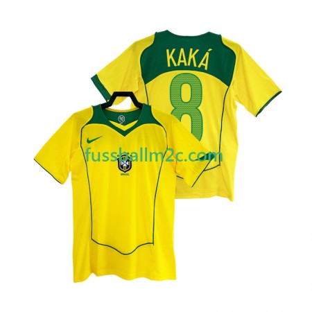 Fußballtrikots Brasilien KAKA 8 2004 Retro Heim Trikotsatz